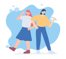 happy friendship day, young group women unity relationship special event celebration