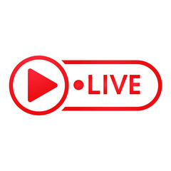 Live streaming symbol Online broadcast icon The concept of live streaming for selling on social media.