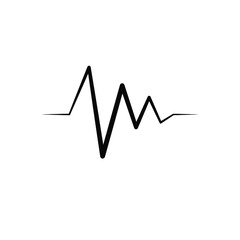 Heart pulse icon template