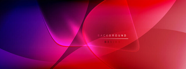 Vector abstract background - liquid bubble shapes on fluid gradient with shadows and light effects. Shiny design template for text