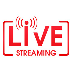 Live streaming symbol Online broadcast icon The concept of live streaming for selling on social media.