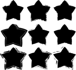 Grunge vector stars 