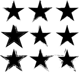 Grunge vector stars 