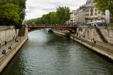 view of sena river in spring