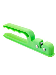 green plastic kitchen knife sharpener