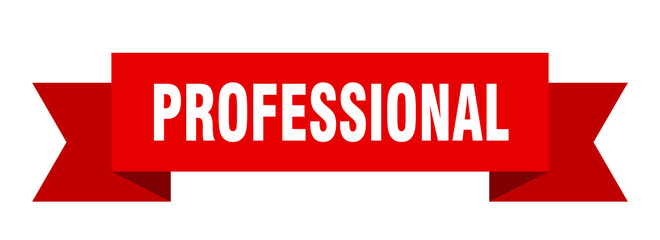 professional ribbon. professional isolated band sign. professional banner