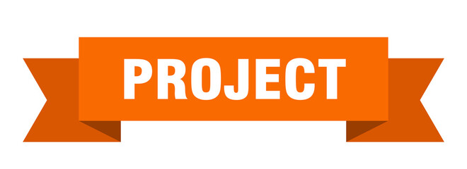 project ribbon. project isolated band sign. project banner