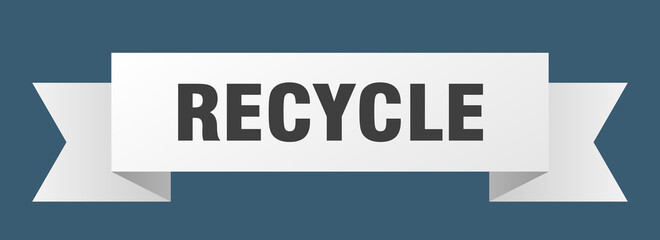 recycle ribbon. recycle isolated band sign. recycle banner