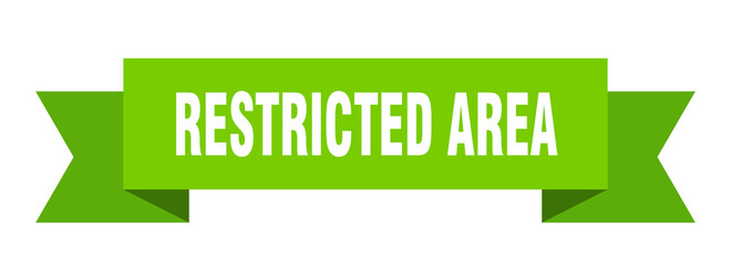 restricted area ribbon. restricted area isolated band sign. restricted area banner