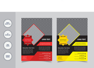 School Education Flyers Design Template