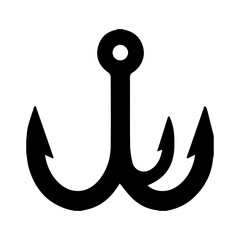 Fish hook icon vector