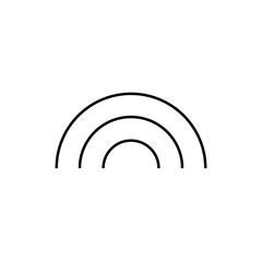 Rainbow Icon Flat Vector Illustration