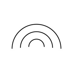 Obraz premium Rainbow Icon Flat Vector Illustration