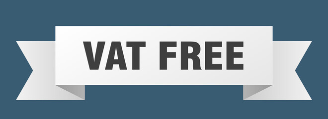 vat free ribbon. vat free isolated band sign. vat free banner