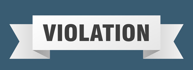 violation ribbon. violation isolated band sign. violation banner