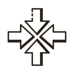 multidirectional arrows line style icon