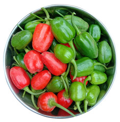 fresh Chilies in the bowl