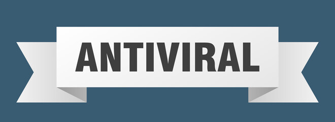antiviral ribbon. antiviral isolated band sign. antiviral banner