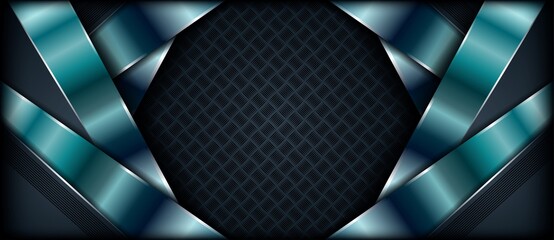 abstract luxury realistic metallic design background with overlap layers