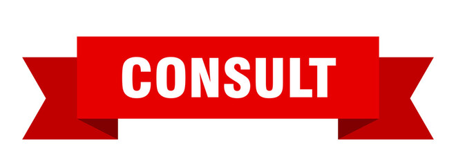consult ribbon. consult isolated band sign. consult banner