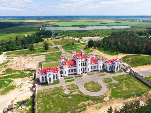 Sights of Belarus. The ruins of an ancient castle in Kossovo.