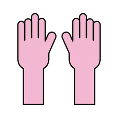 Obraz premium rubber gloves line and fill style icon