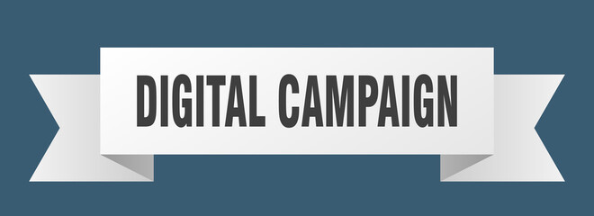digital campaign ribbon. digital campaign isolated band sign. digital campaign banner