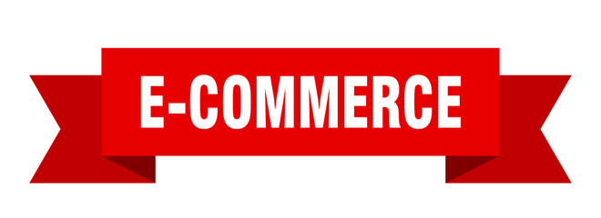 e-commerce ribbon. e-commerce isolated band sign. e-commerce banner