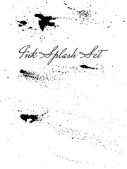 Vector ink splash set. Can be used for creating any texture