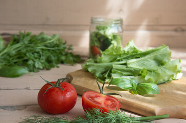 fresh vegetables on the table