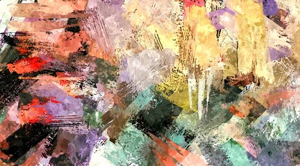 abstract psychedelic background watercolor stylization from colored chaotic brush strokes of different sizes and blurry spots of paint