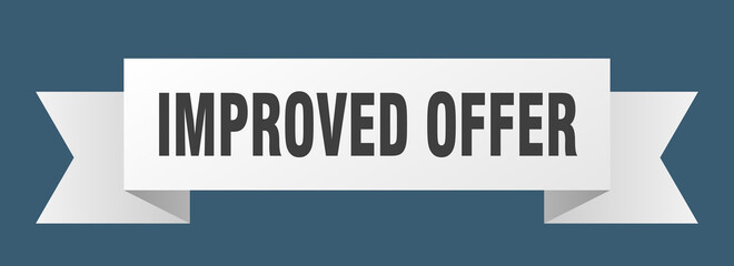 improved offer ribbon. improved offer isolated band sign. improved offer banner