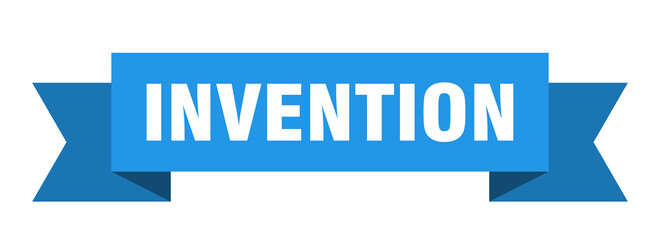 invention ribbon. invention isolated band sign. invention banner