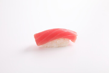 Tuna sushi , Japanese food isolated in white background