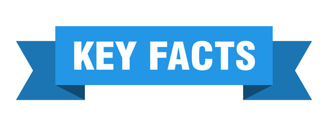 key facts ribbon. key facts isolated band sign. key facts banner