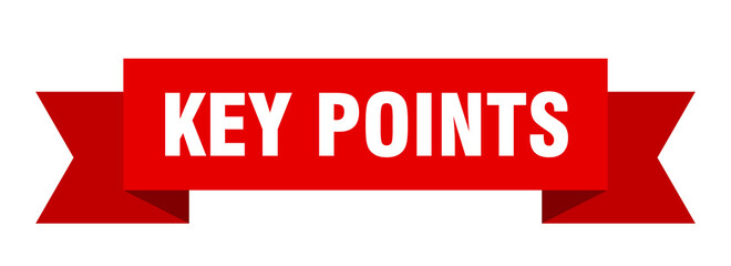key points ribbon. key points isolated band sign. key points banner