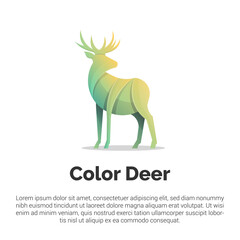colorful Nature deer logo template. Suitable for Creative Industries, Companies, Multimedia, Entertainment, Education, Shops and other related businesses.