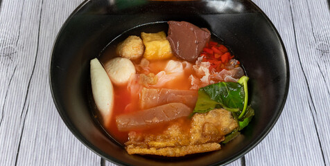 Thai Mixed Dishes of Soups and Rice 