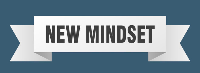 new mindset ribbon. new mindset isolated band sign. new mindset banner