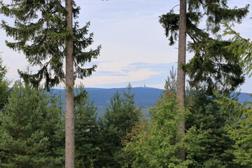 Tower on Big Inselsberg on the Hiking Trail Rennsteig in Germany
