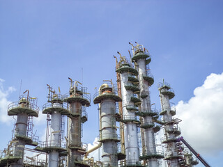Pipe line and column tower in petrochemical plant normal