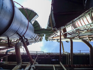 Pipe line and column tower in petrochemical plant normal