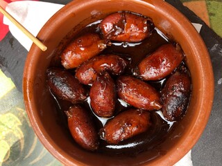 Chorizos, famous tasty spanish tapas
