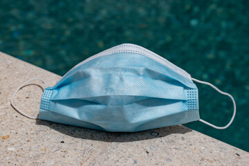 Used Corona Virus mask outdoors