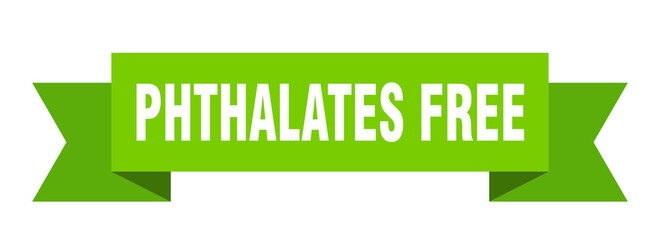 phthalates free ribbon. phthalates free isolated band sign. phthalates free banner