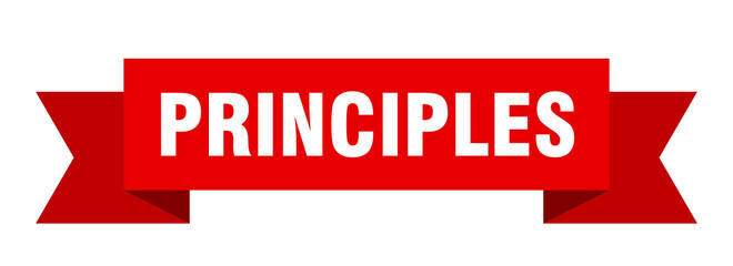 principles ribbon. principles isolated band sign. principles banner