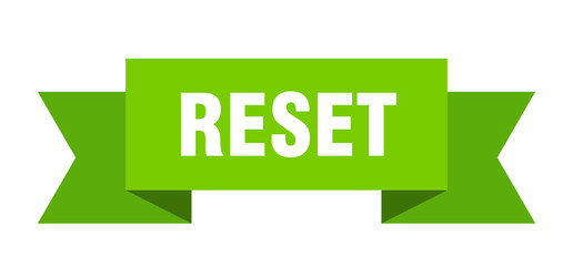 reset ribbon. reset isolated band sign. reset banner