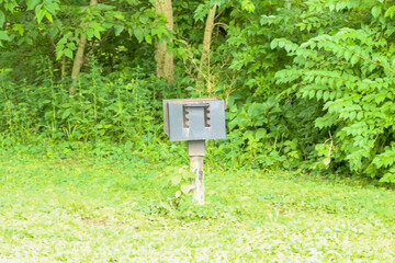 metal cooking grill in a park