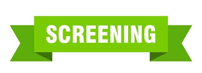 screening ribbon. screening isolated band sign. screening banner