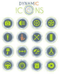 car shop dynamic icons